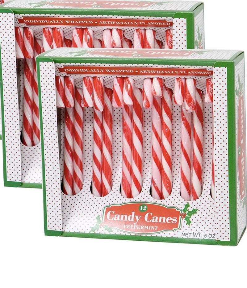 Candy Canes Peppermint ( Red & White) Gift Set | 12 Pieces Per Box - 2 Pack | Individually Wrapped | Includes To & From Gift Tags (Red), 12 Count (Pack of 2) - Image 3